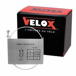 168743-boite-de-25-cables-de-frein-vtt-velox-cantilever-galva-15-10-argente-o15-o10-mm-x-0-5-m