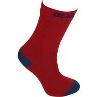 chaussettes-hauteur-bas-mollet-dexshell-crew-rouge-bleu-marine