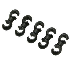 154886-sachet-de-5-attaches-gaine-frein-derailleur-fibrax-noir-tu