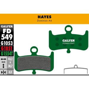 fd549g1554t-plaquette-de-frein-galfer-hayes-dominion-a4-vert-43-2x30-7x4-mm
