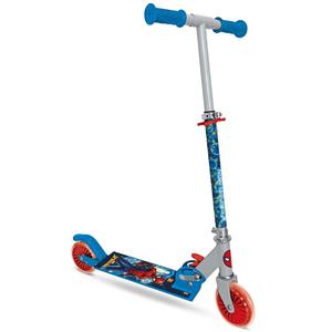 663064-trottinette-2-roues-aluminium-pliable-enfant-mondo-spiderman-bleu-multicolore-20x66x20-cm