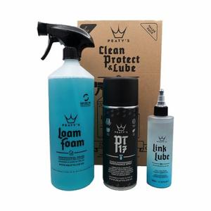 pgp-cpl-kit-pray-nettoyant-velo-peaty-s-loam-foam-pt17-link-lube-bleu-noir-tu