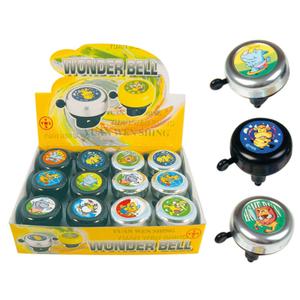 1101238-boite-de-12-sonnettes-en-modeles-assortis-v-bike-vert-noir-argente-55-mm
